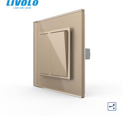 LIVOLO Intrerupator mecanic dublu cap scara Livolo serie noua (VL-2FCMKS-1AP-P7E)
