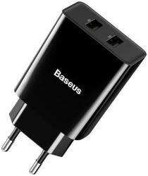 Baseus speed mini dual U adapter, 2x USB, 2A, 10, 5 W (fekete)