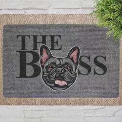  The Boss Bulldog kutyás lábtörlő szürke háttérrel (60 x 40 x 0, 2 cm)