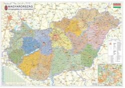 Stiefel Falitérkép 70x100cm fémkeret tűzhető Magyarország közigazgatási térképe Stiefel (VTS777T)