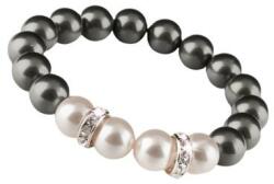 Art Crystella Karkötő fekete-fehér Swarovski gyöngyből rondella kristállyal 10mm Art Crystella M (RSWK0112)