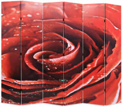 vidaXL Paravan de cameră pliabil, 228 x 170 cm, trandafir roșu (245896)