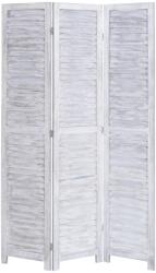 vidaXL Paravan de cameră cu 3 panouri, gri, 105 x 165 cm, lemn (284203)