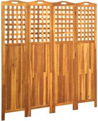 vidaXL Paravan de cameră cu 4 panouri, 161x2x170 cm, lemn masiv acacia (311880)