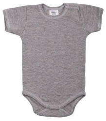  Rövid ujjú body vállon patentos 68 - szürke - babyshopkaposvar