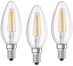 OSRAM Osram Base átlátszó üveg búra/4W/470lm/4000K/E14/dobozos LED gyertya izzó 3 db