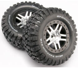 Traxxas Roata Traxxas 2.2 / 3.0", disc SCT Split-Spoke satinat-negru, anvelope KM2 (2) (2WD fata) (TRA5877)