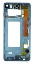 Samsung G973 Galaxy S10 lcd keret (középső keret) kék, OEM