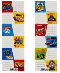 Starpak Hot Wheels 6 db-os füzetcímke - kétféle (494419)