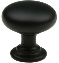 Demos Bútorfogantyú Jota gomb 28mm Matt Fekete Tulip (dem-35005)