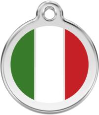 Red Dingo Rozsdamentes olasz zászló mintás acél biléta - falatozoo
