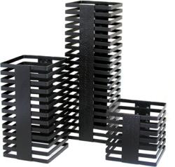 Horecano К-кт стойки за блок маса 3бр. STRIPE ЧЕРНИ (15, 24x15, 24xh15, 24, 15, 24x15, 24xh31cm, 15, 24x15, 24xh46cm)-SG-79846(S3)(A, B, C) (0184207)
