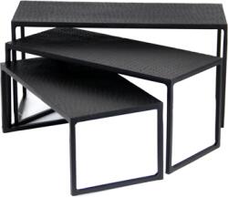 Horecano К-кт стойки за блок маса правоъгълни 3бр. ЧЕРЕН МАТ (25, 4x12, 7xh10, 16cm, 28x12, 7xh12, 7cm, 30, 48x12, 7xh15, 24cm)-SG-79955(S3)(A, B, C) (0184189)