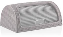 Horecano DUNYA-Кутия за хляб 41, 4x26, 9xh18, 1cm PVC РАТАН СИВА (05330) (0151552)