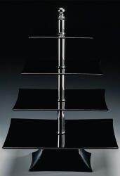 ALKAN AN-Поликарбонатен дисплей 4 нива(20x25x30x35sm) (ZCP 633-3)ЧЕРЕН (0136560)