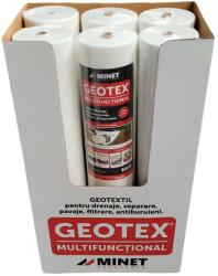 Geotex Bax 6 role Folie membrana geotextil Geotex multifunctional, 100gr/mp, latime 1 m, lungime 50m/rola, suprafata 50mp/rola, suprafata totala 300 mp, alb