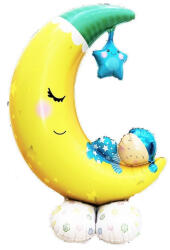 Balloons4party Balon folie stand luna cu bebe 110 x 70 cm