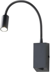 Multibrand Lampa De Perete 3w, Lumina Calda 3000k , Corp Negru Flexibil (45616-)