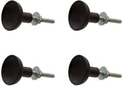 Clayre & Eef Set 4 butoni mobilier din fier maro 3x2 cm (64898)