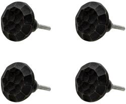 Clayre & Eef Set 4 butoni mobilier din fier negru 4x3 cm (64896)