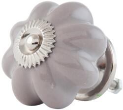 Clayre & Eef Buton mobila din fier si ceramica gri Ø 4 cm (63512)