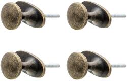 Clayre & Eef Set 4 butoni mobilier din fier maro cu patina aramie 3x3x5 cm (64899)