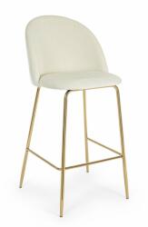 Bizzotto Set 2 scaune bar catifea alb Carry 51x55x105 cm (0734304)