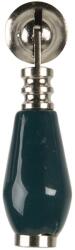 Clayre & Eef Maner mobila din aluminiu argintiu si ceramica albastru 6 cm x 2 cm (64766)