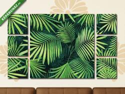 Többrészes Vászonkép, Premium Kollekció: Trópusi levelek(135x80 cm, W01)