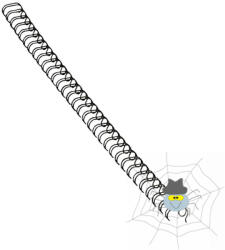 Fellowes Fém spirál 3: 1, 8mm, 36-50lap, Fellowes® 100 db/doboz, fekete - spidershop