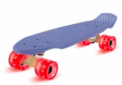 fun pro Mini Cruiser, gördeszka, trickboard, PP Board, 100kg-ig, LED kerekek, PU keménysége: 88A (sk_mc_bl_rd) (sk_mc_bl_rd)