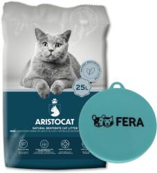 Aristocat Bentonite Plus Nisip pentru litiera pisicilor, din bentonita 25 L + FERA Capac pentru conserve hrana umeda