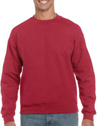 Gildan Uniszex Pulóver Hosszú ujjú Gildan Heavy Blend Adult Crewneck Sweat - L, Antik meggypiros