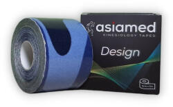 asiamed Design Kineziológiai Tapasz 5 cm x 5 m Kék-Terep (SGY-A012331-ASI) - sportgyogyaszati