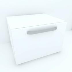 Spectral Mobila Armonia Comoda alba cu o usa cu maner front MDF Alb Mat Comoda