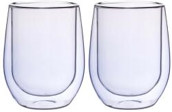 KRASINO Set 2 pahare Arlen, pereti dubli, albatru, 300 ml, 8, 5x9.5 cm Pahar