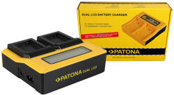 Patona Sony NP-FW50 Patona dupla lcd kijelzős fényképezőgép akkumulátor töltő (7580) (PATONA_DUPLA_LCD_NP_FW50)