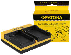 Patona Canon LP-E8 Patona dupla USB-s fényképezőgép akkumulátor töltő (191574) (PATONA_DUPLA_USB_LPE8)