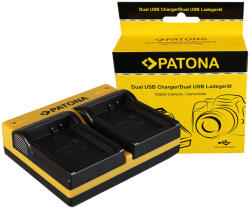 Patona Canon LP-E10 Patona dupla USB-s fényképezőgép akkumulátor töltő (191629) (PATONA_DUPLA_USB_LPE10)