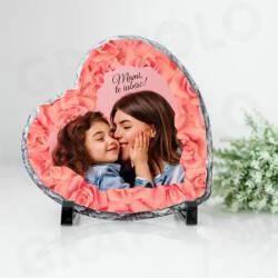Gravolo Rama foto personalizata pentru mama in forma de inima din ardezie (C407)