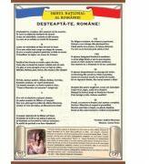 EURO-DLF Imnul national al Romaniei - Plansa 700x1000mm, cu sipci (IPL13)