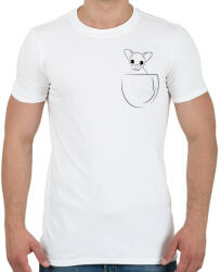 printfashion Chihuahua in the pocket - Férfi póló - Fehér (7104839)