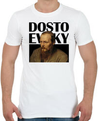 printfashion Dostoevsky - Önarckép - Férfi póló - Fehér (7118104)