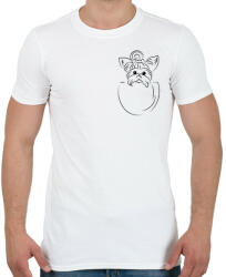 printfashion Yorkie in the pocket - Férfi póló - Fehér (7104837)