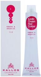Kallos KJMN Cream Hair Colour Keratin & Argan Oil culoare par cu keratina si ulei de argan culoare 1.0 Black 100 ml