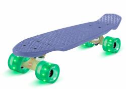 fun pro Mini Cruiser Skateboard Skateboard Trickboard PP Board 100kg LED Wheels PU Hardness: 88A (sk_mc_bl_grn) (sk_mc_bl_grn)