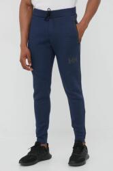 Helly Hansen pantaloni barbati, culoarea albastru marin, neted 9BY8-SPM0KB_59X