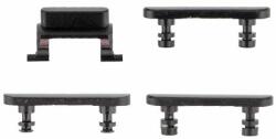 Apple iPhone 7 Plus - Hangerő + Bekapcsolás + Néma Üzemmód Gombok Szett (Black), Fekete