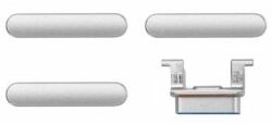 Apple iPhone 8, SE (2020), SE (2022) - Hangerő + Bekapcsolás + Néma Üzemmód Gombok Szett (Silver, White), Silver