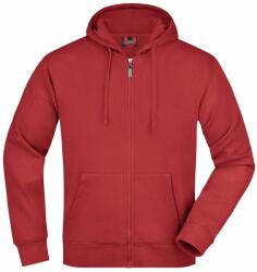 Daiber Hanorac pentru bărbați cu fermoar și glugă JN042 - Roșie | 3XL (JN042-149205)
